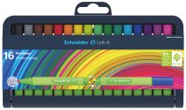 Neben der Link-It Klappbox mit 8 Farben, gibt es ebenso eine Box mit 16 verschiedenen Farben – als Fasermaler oder Fineliner.
