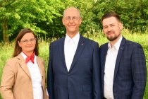 Die Geschäftsführung der Bürologistik GmbH & Co. KG (v.l.): Katja Küster, Dirk Ohlmer und Julian Dräger.
