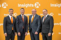 Insights-X: Christian Ulrich (Director Marketing), Florian Hess (Director Fair Management), Ernst Kick (CEO), Jens Pflueger (Director Finance)