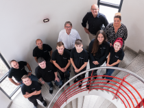 Krug + Priester begrüßt neue Auszubildende des Jahres 2022 in der Balinger Firmenzentrale..