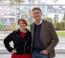 Carol Rapp und Florian Hess, Geschäftsführer des Merz Verlag