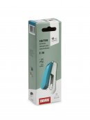 Neues Gewand für die „Evolution“ Bürogeräteserie von Novus: das neue Konzept setzt auf kunststofffreie Verpackungen und weniger Materialeinsatz. Den Anfang macht das Heftgerät NOVUS E 20.